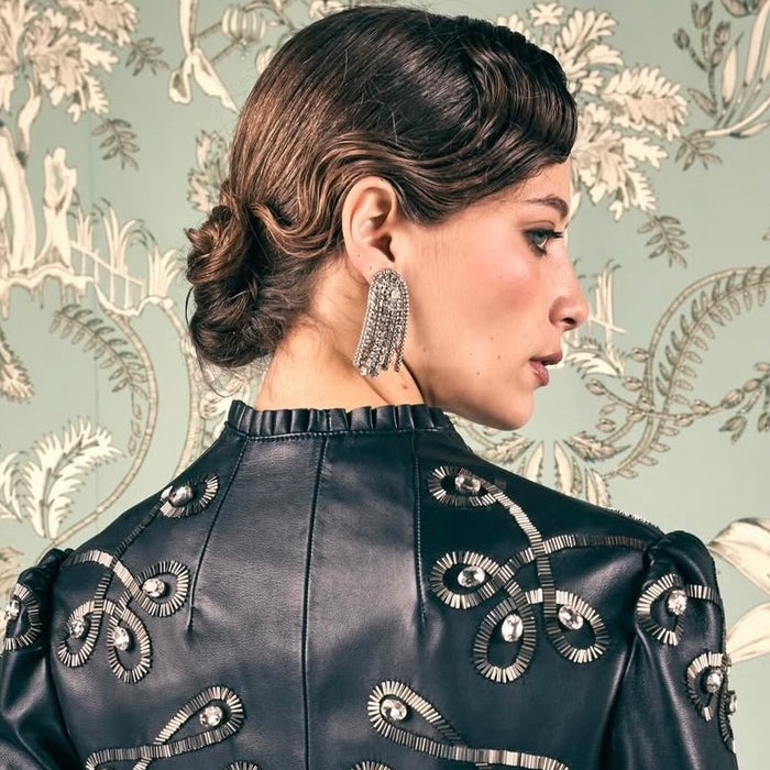 Chandelier diamante tassel Earrings