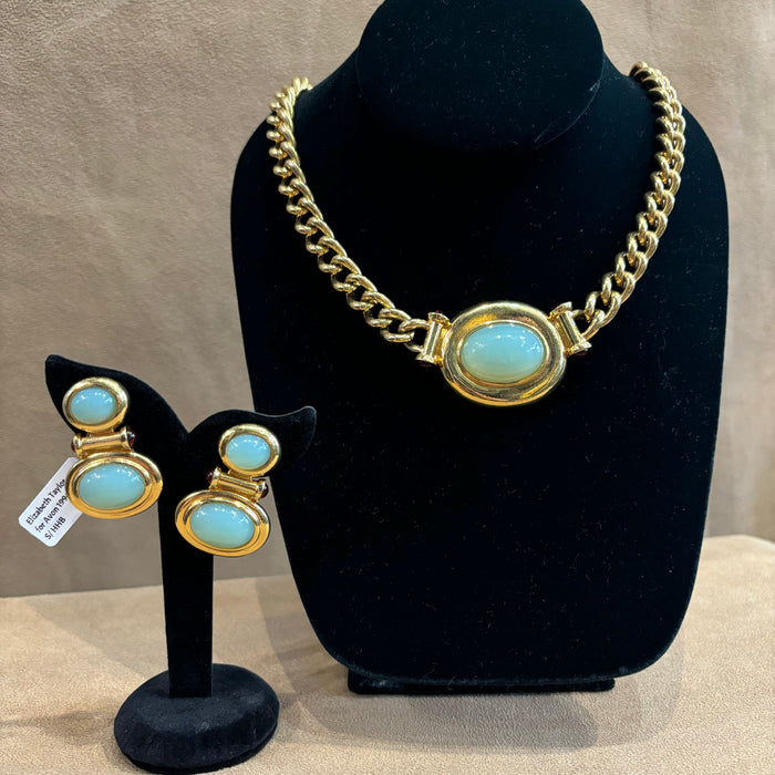 Elizabeth Taylor Opaline Blue necklace