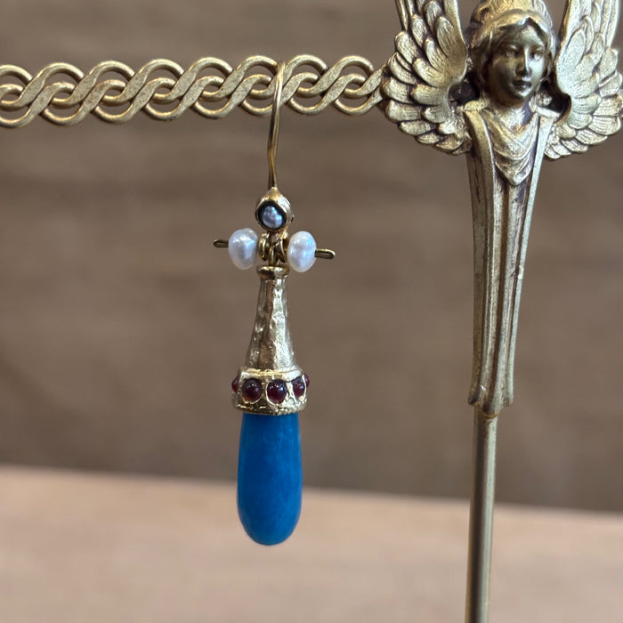 Byzantine style blue drop