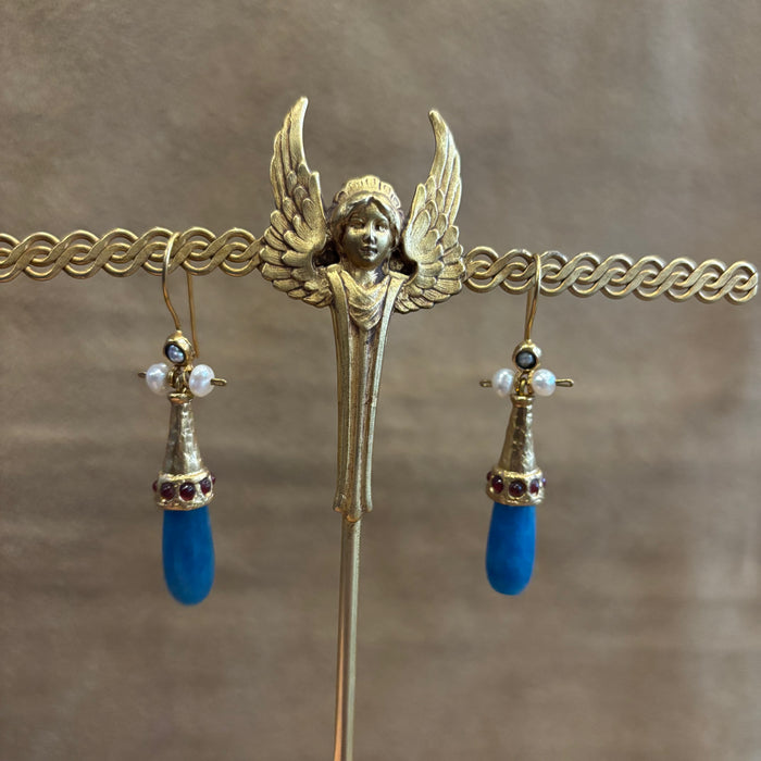 Byzantine style blue drop