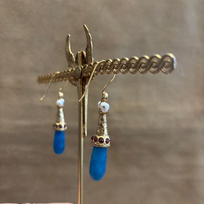 Byzantine style blue drop