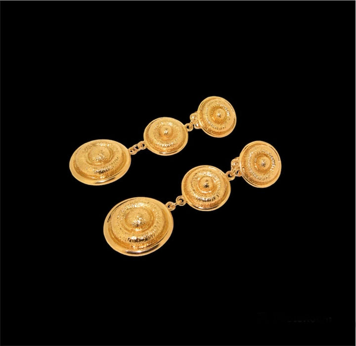 Gold Earrings Chandelier Clip On by Sardi London