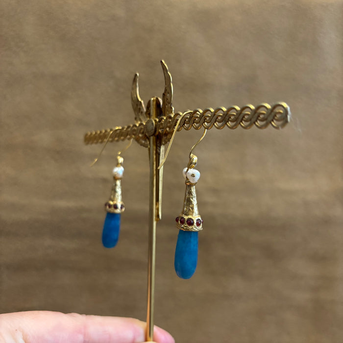 Byzantine style blue drop