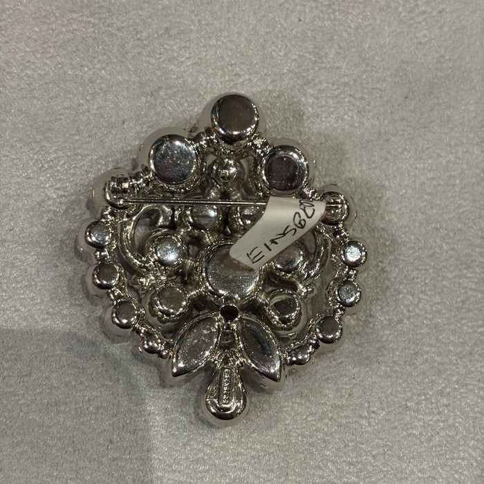 Eisenberg vintage clear diamante brooch