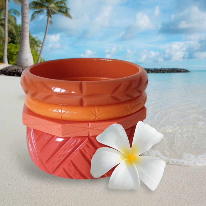 Coral Hawaii vintage style bangle