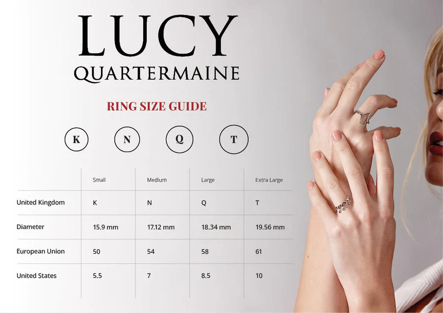 Armour ring Waterfall ring in silver by Lucy Quartermaine