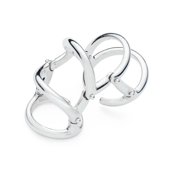 Drop Armour ring in silver by Lucy Quartermaine