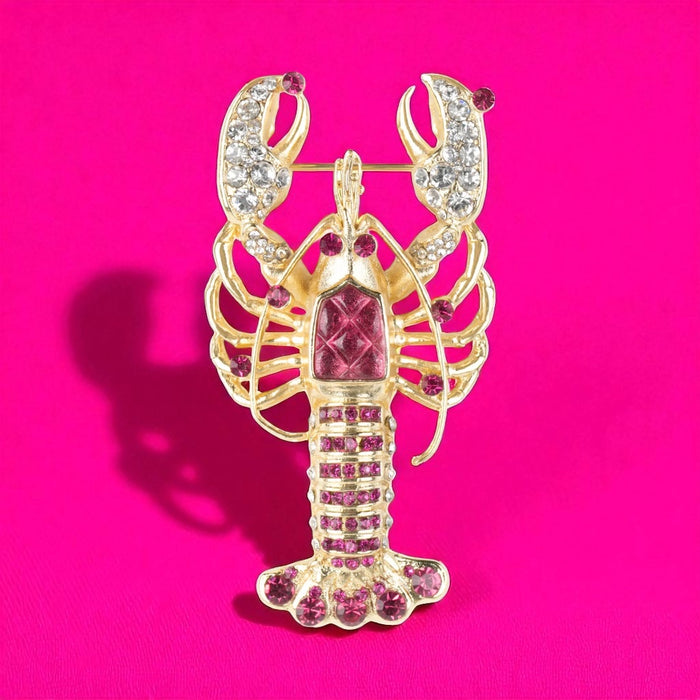 Jewelled Lobster Brooch by Bill Skinner