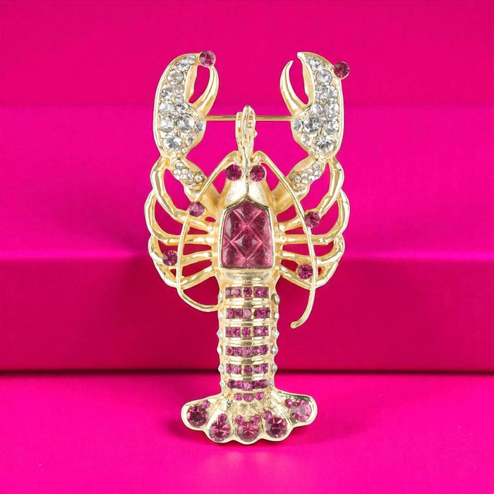 Jewelled Lobster Brooch by Bill Skinner