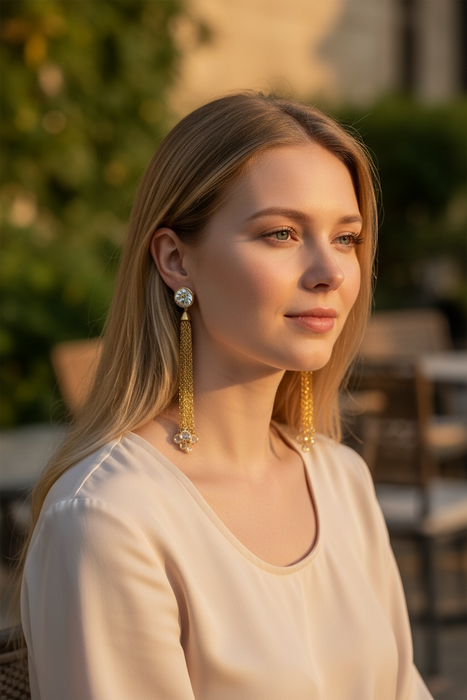 Long tassell earrings