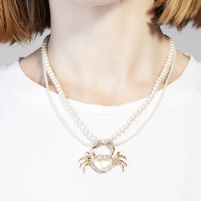 Pearl Crab necklace by Bill Skinner