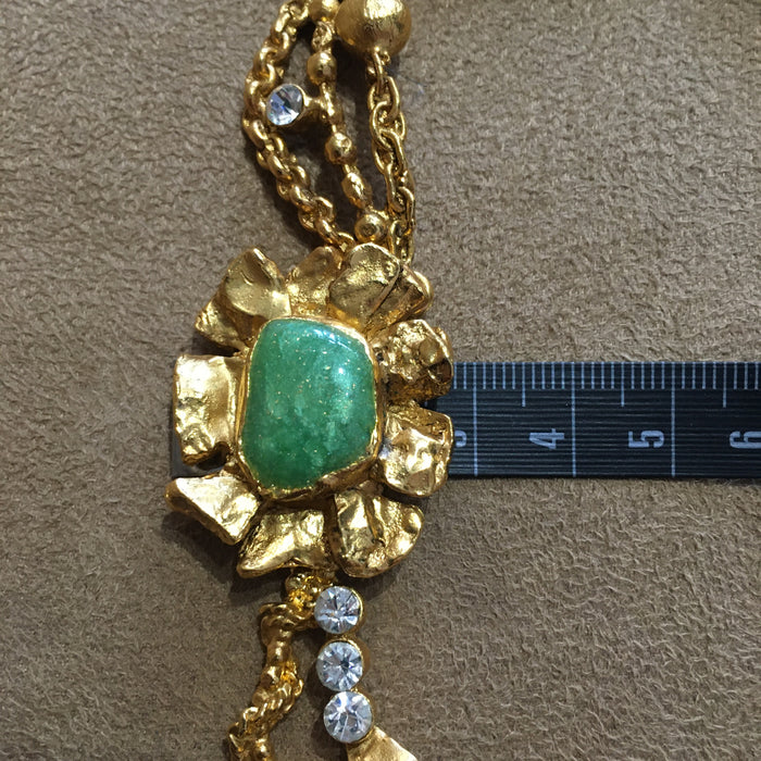 Vintage Christian Lacroix Statement green Necklace