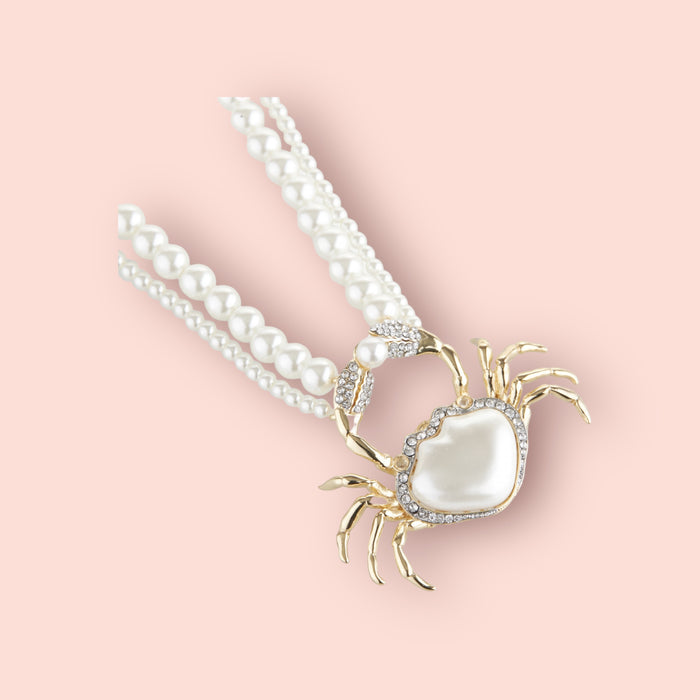 Pearl Crab necklace by Bill Skinner