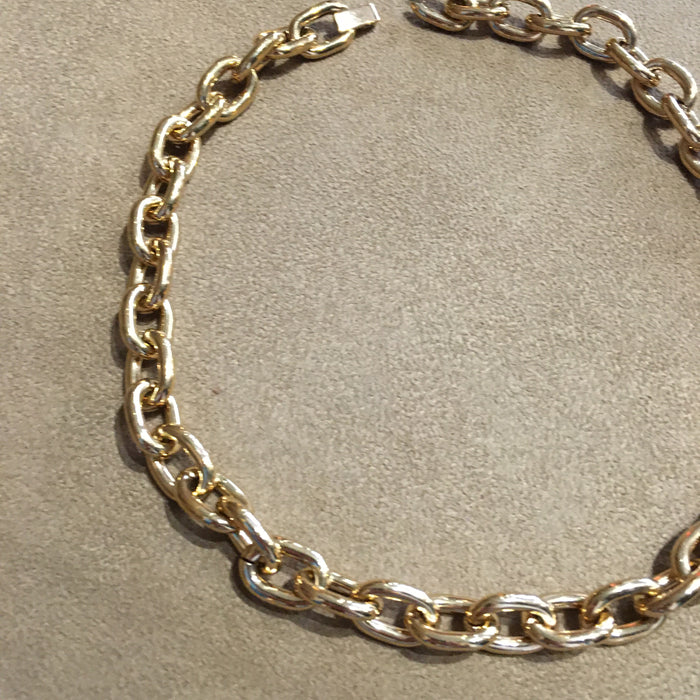 Vintage Gold Plated Chunky Chain Necklace