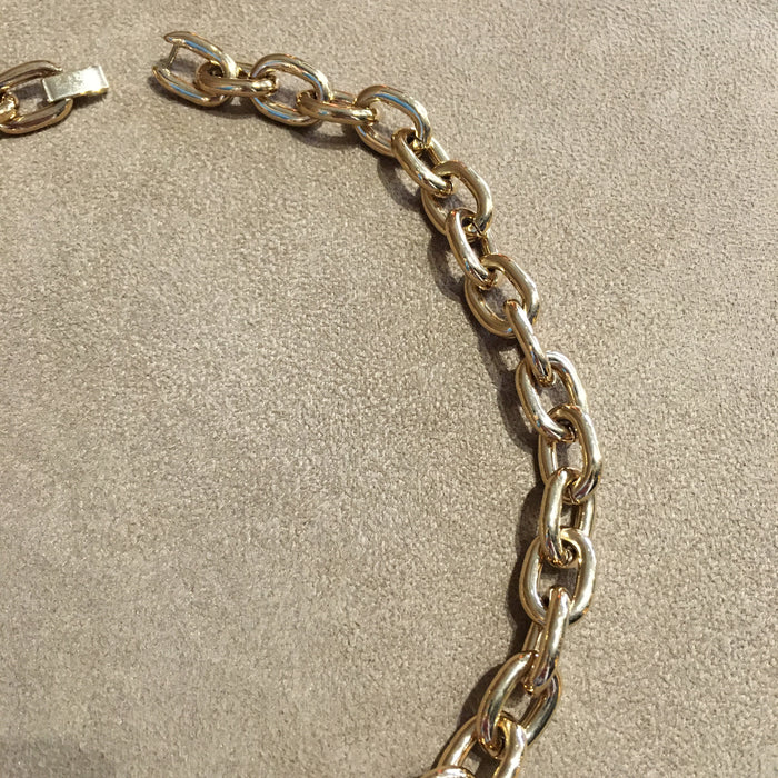 Vintage Gold Plated Chunky Chain Necklace