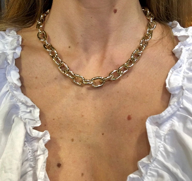 Vintage Gold Plated Chunky Chain Necklace