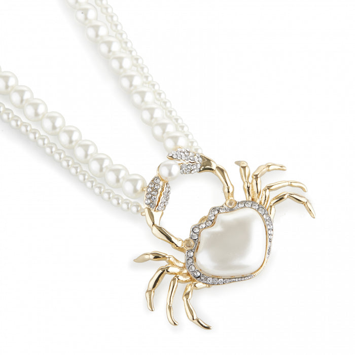 Pearl Crab necklace by Bill Skinner