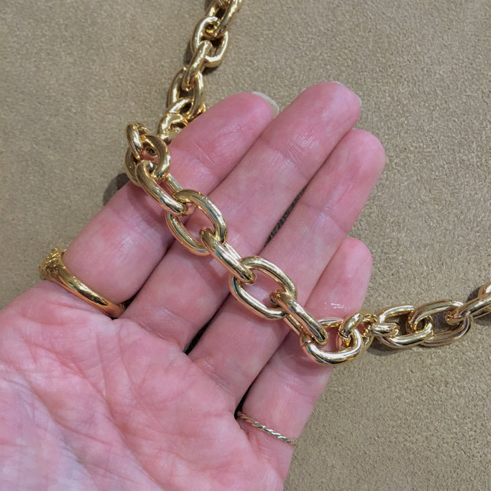 Vintage Gold Plated Chunky Chain Necklace