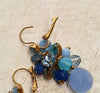 Askew London Blue Vintage Glass Charm Beaded Earrings Gold Plated Pierced - The Hirst Collection