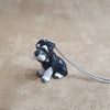 Black and White Schnauzer Dog pendant by And Mary in porcelaine - The Hirst Collection