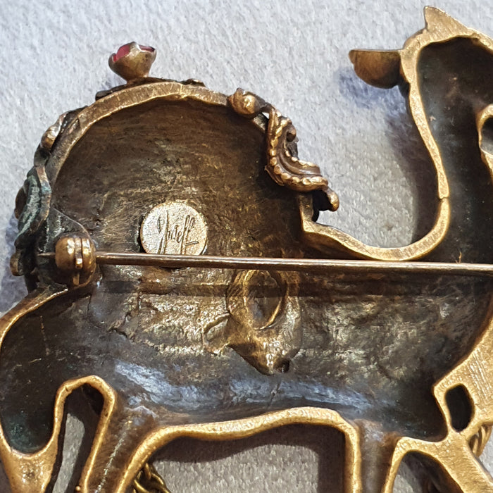 Joseff of Hollywood Vintage Camel Brooch