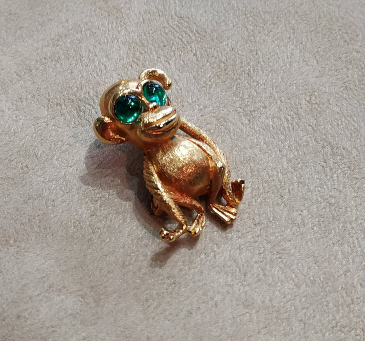 Green eyed Monkey brooch by Sphinx London - The Hirst Collection