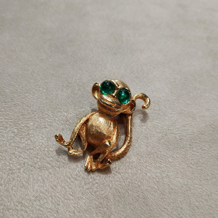 Green eyed Monkey brooch by Sphinx London - The Hirst Collection