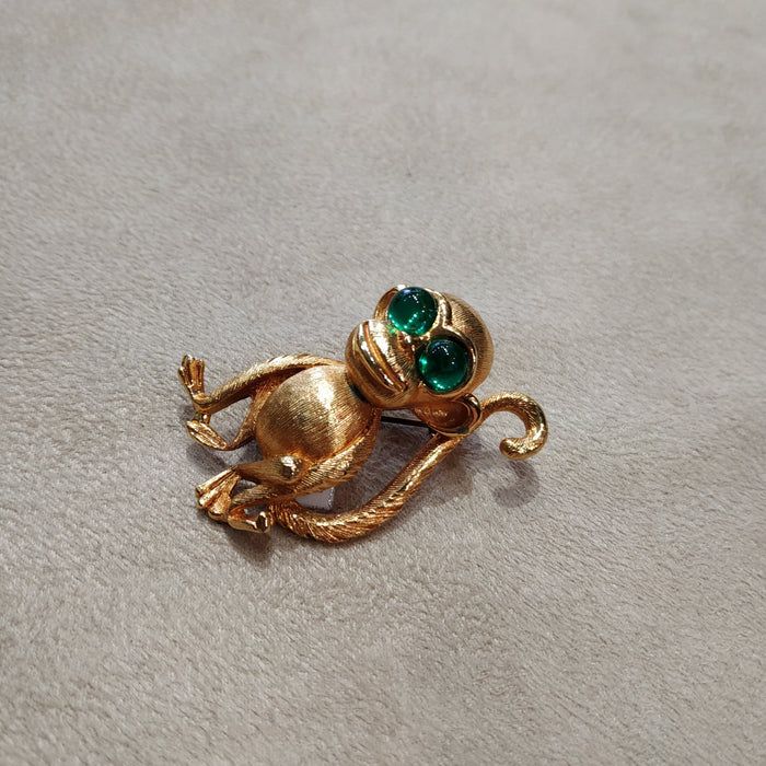 Green eyed Monkey brooch by Sphinx London - The Hirst Collection