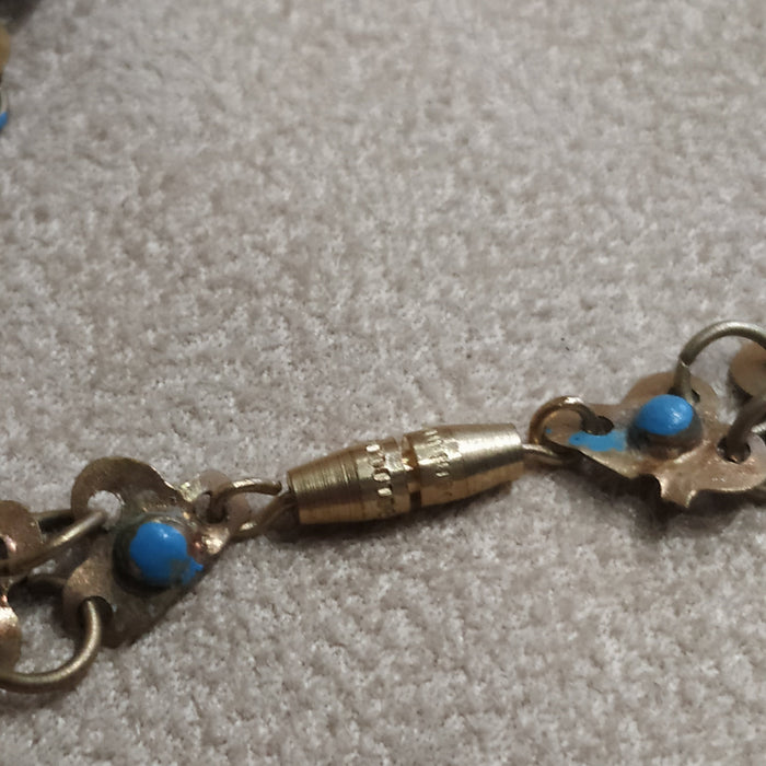 Egyptian Revival Charm Necklace Turquoise - The Hirst Collection