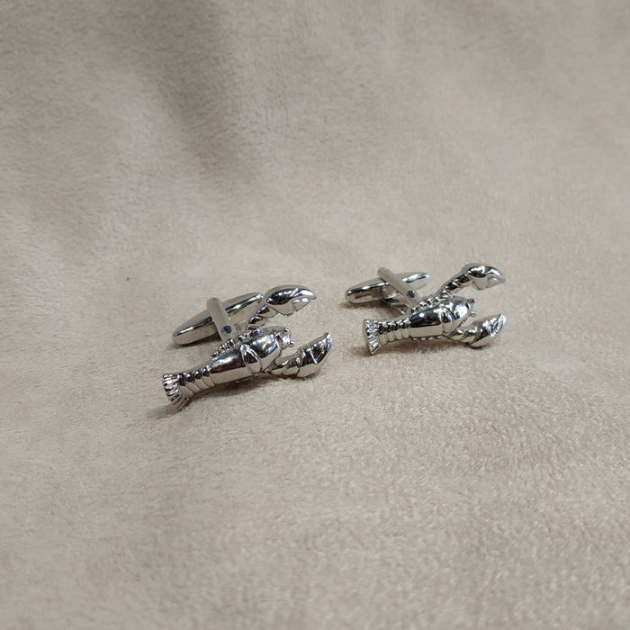 Silver metal Lobster Cufflinks - The Hirst Collection