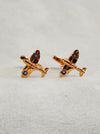 Spitfire rose gold plated cufflinks - The Hirst Collection