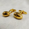 Golden Rugby Ball Cufflinks - The Hirst Collection
