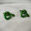Green Enamel Snake Cufflinks - The Hirst Collection