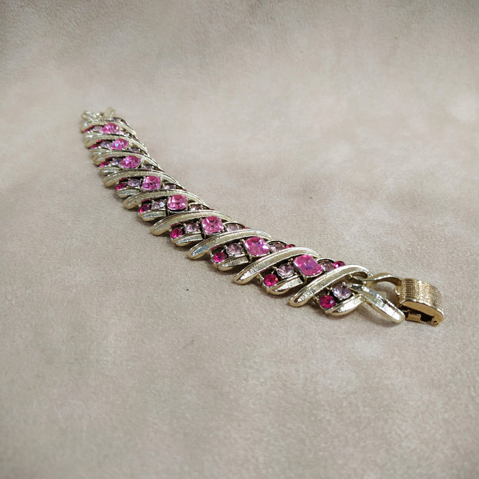 Vintage pink gold bracelet by Corocraft - The Hirst Collection