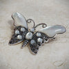 Butterfly Brooch in mother of pearl Silver Marcasite Pendant - The Hirst Collection