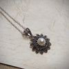 Pearl Daisy Flower silver pendant - The Hirst Collection