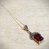 Art Deco Red Silver Pendant - The Hirst Collection
