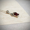 Art Deco Red Silver Pendant - The Hirst Collection