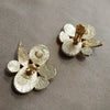 Les Bernard Amber clip on vintage earrings - The Hirst Collection