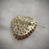 Golden Green Heart Brooch  by Satelite Paris - The Hirst Collection