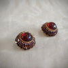 Dominique Aurientis statement Amber Purple Clip on Earrings - The Hirst Collection
