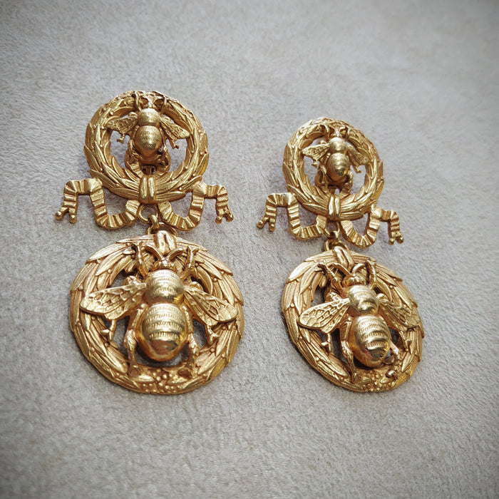 Askew London Golden Bee statement earrings - The Hirst Collection