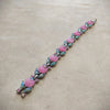 Vintage Trifari Pink Aurora Borealis Berry Bracelet - The Hirst Collection