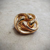 Swirly Fluid design Golden Vintage Brooch by Grosse Germany 1973 - The Hirst Collection
