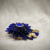 Stanley Hagler Blue Cobalt blue flower statement Brooch - The Hirst Collection