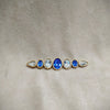 Yves Saint Laurent Gold  Blue Bar brooch vintage YSL - The Hirst Collection