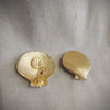 Yves Saint Laurent gold Shell clip on earrings - The Hirst Collection