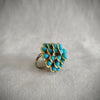 Christian Dio 1966 Turquoise flower vintage statement  ring - The Hirst Collection