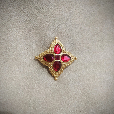 Red star cross Brooch by Rima Ariss Gold - The Hirst Collection