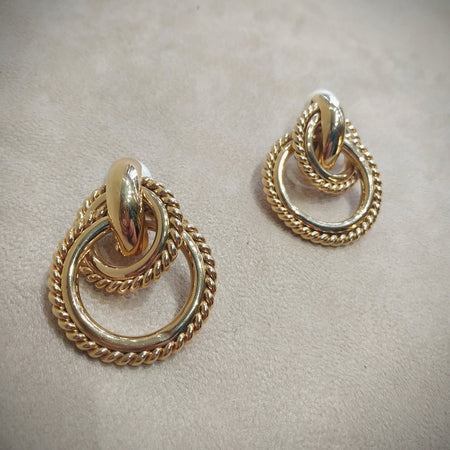 Givenchy Rope Gold Hoop Clip on earrings - The Hirst Collection